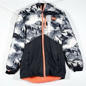Hurley Boy's Youth Winter Hooded Snowboard, Ski Jacket, Fleece Lined, L 14/16